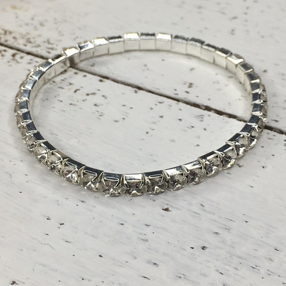 Rhinestone Tennis Bracelet - Picture 2 of 8